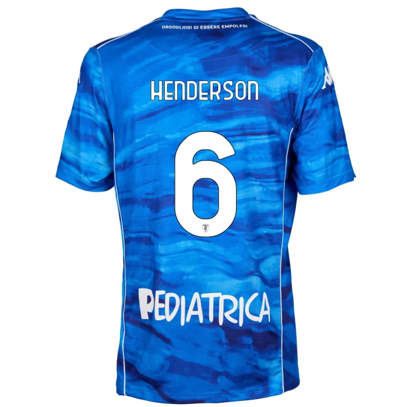 Danxen Dětské Liam Henderson #6 Modrobílá Domů Hráčské Dresy 2025/26 Dres
