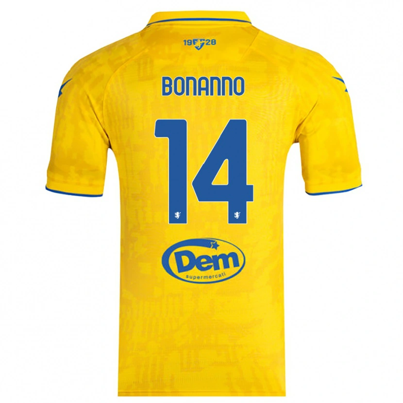 Danxen Dětské Giuseppe Bonanno #14 Žlutomodrá Domů Hráčské Dresy 2025/26 Dres