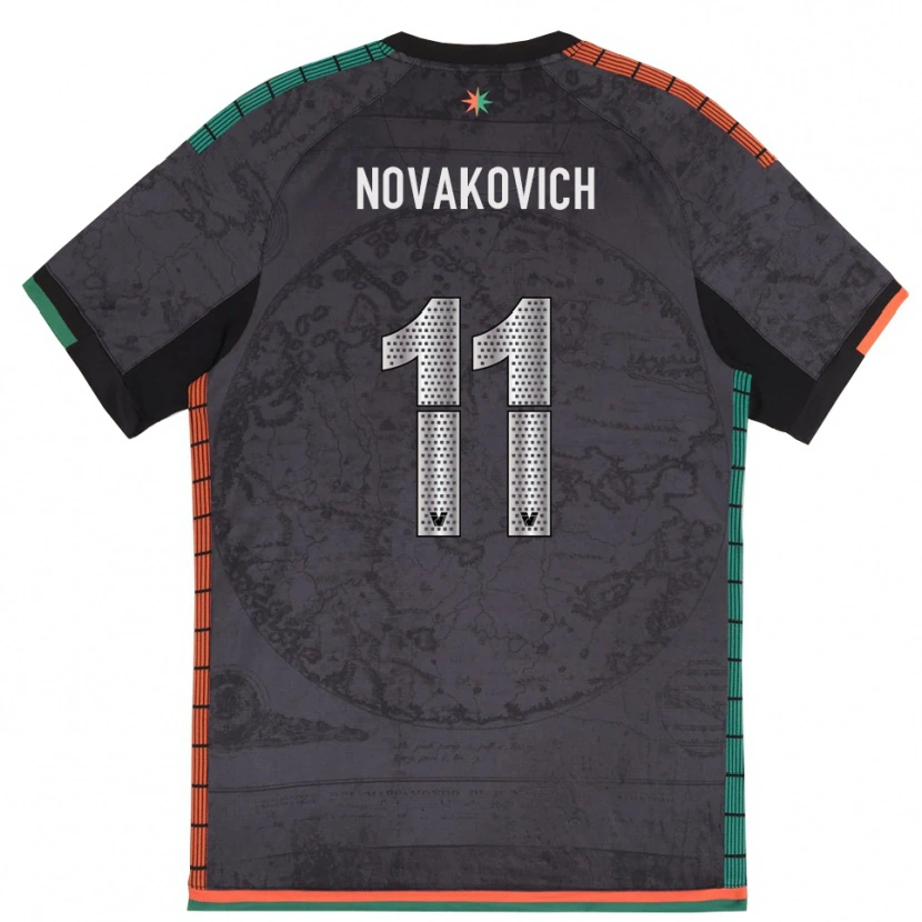 Danxen Dětské Andrija Novakovich #11 Tmavě Šedá Domů Hráčské Dresy 2025/26 Dres