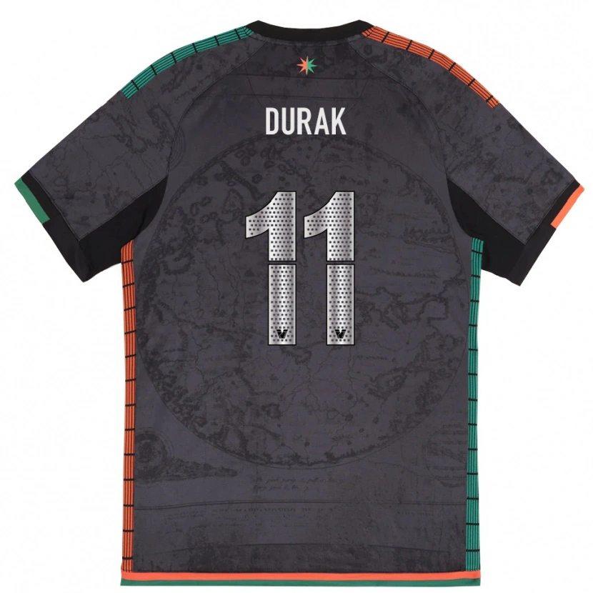 Danxen Dětské Malik Durak #11 Tmavě Šedá Domů Hráčské Dresy 2025/26 Dres