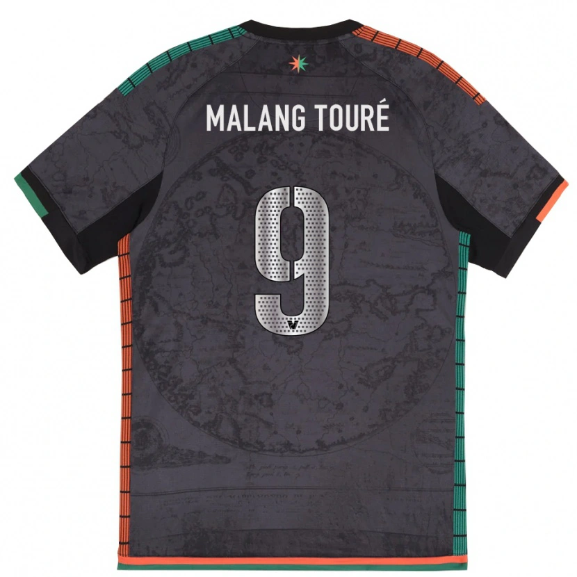 Danxen Dětské Mohamed Malang Touré #9 Tmavě Šedá Domů Hráčské Dresy 2025/26 Dres