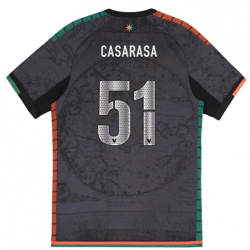 Danxen Dětské Asia Casarasa #51 Tmavě Šedá Domů Hráčské Dresy 2025/26 Dres