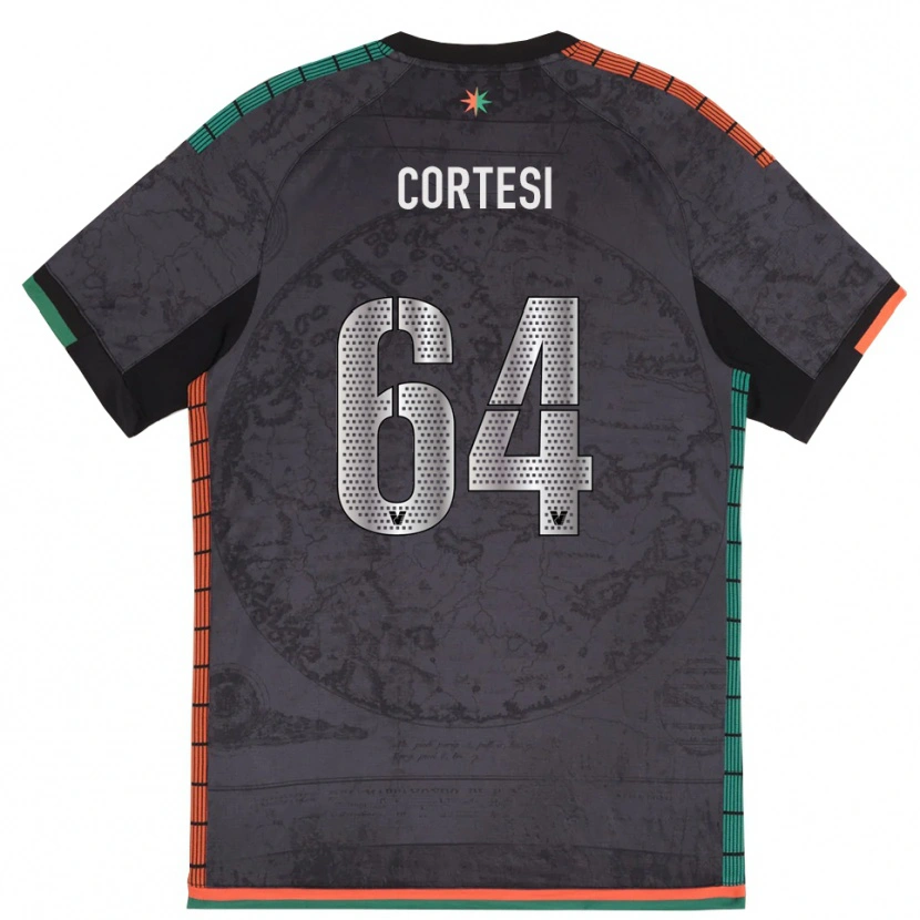Danxen Dětské Serena Cortesi #64 Tmavě Šedá Domů Hráčské Dresy 2025/26 Dres