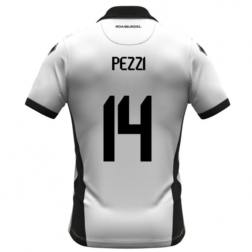 Danxen Dětské Alessandro Pezzi #14 Bíločerno-Oranžová Domů Hráčské Dresy 2025/26 Dres