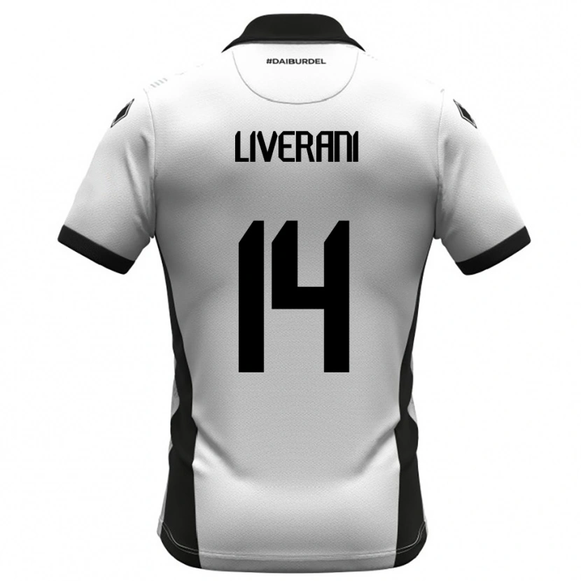Danxen Dětské Vittorio Liverani #14 Bíločerno-Oranžová Domů Hráčské Dresy 2025/26 Dres