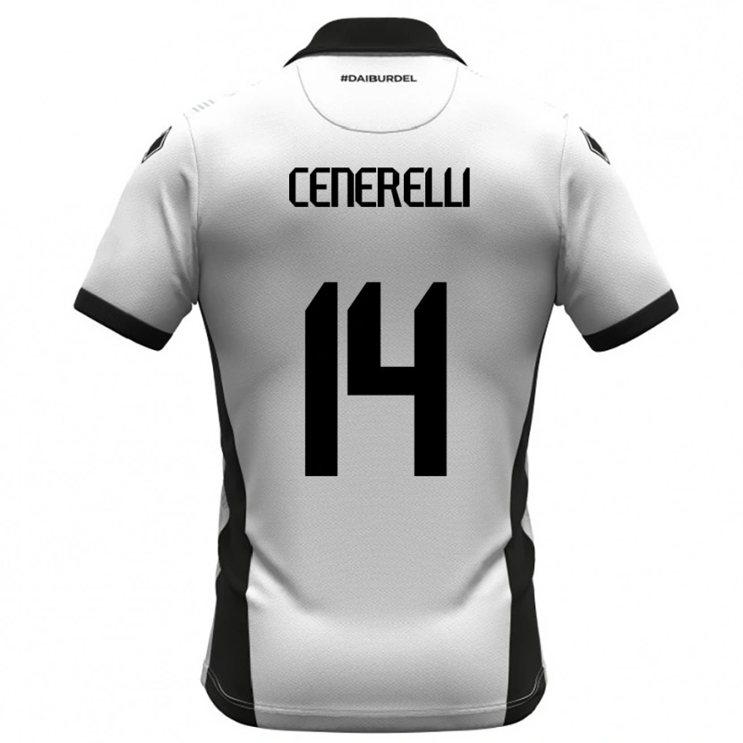 Danxen Dětské Alessandro Cenerelli #14 Bíločerno-Oranžová Domů Hráčské Dresy 2025/26 Dres