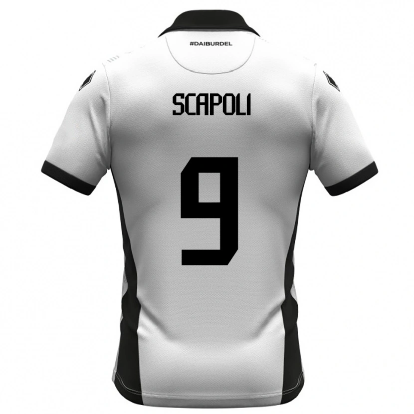 Danxen Dětské Francesco Scapoli #9 Bíločerno-Oranžová Domů Hráčské Dresy 2025/26 Dres