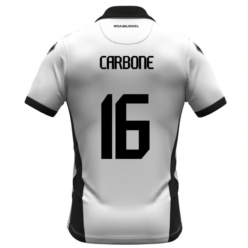 Danxen Dětské Andrea Carbone #16 Bíločerno-Oranžová Domů Hráčské Dresy 2025/26 Dres