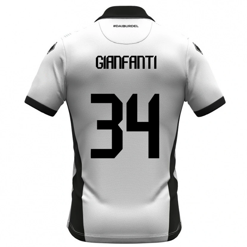 Danxen Dětské Simone Gianfanti #34 Bíločerno-Oranžová Domů Hráčské Dresy 2025/26 Dres