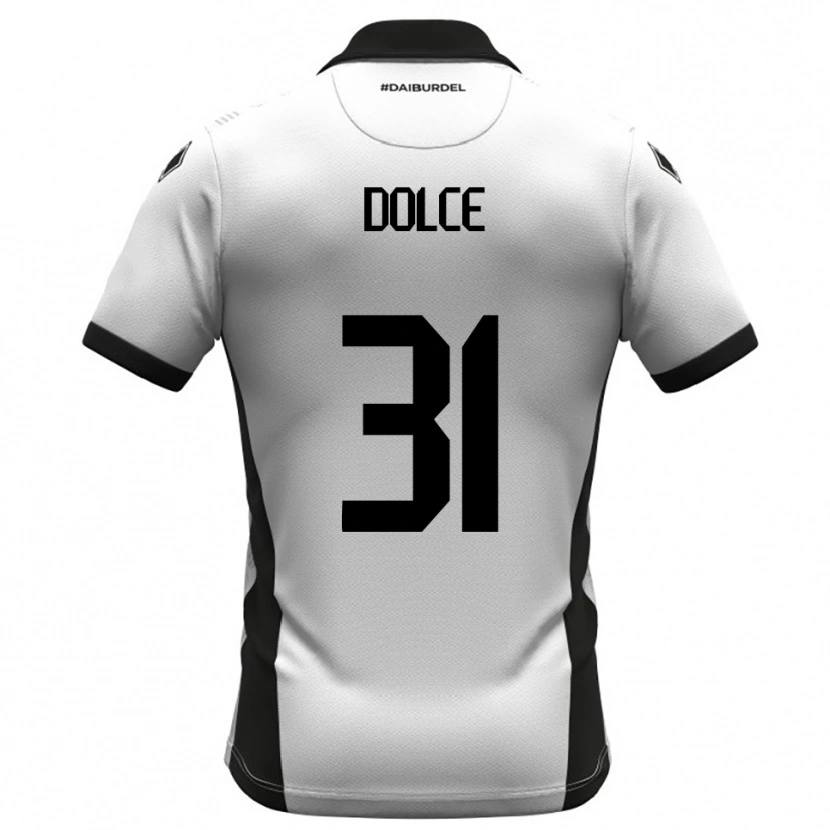 Danxen Dětské Alessandro Dolce #31 Bíločerno-Oranžová Domů Hráčské Dresy 2025/26 Dres