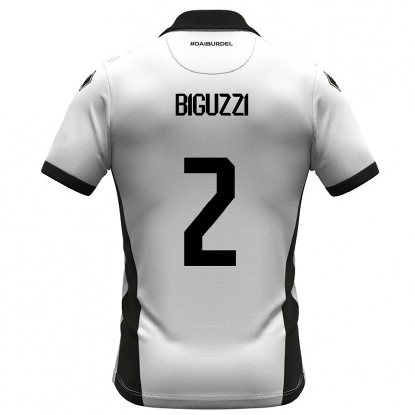 Danxen Dětské Riccardo Biguzzi #2 Bíločerno-Oranžová Domů Hráčské Dresy 2025/26 Dres
