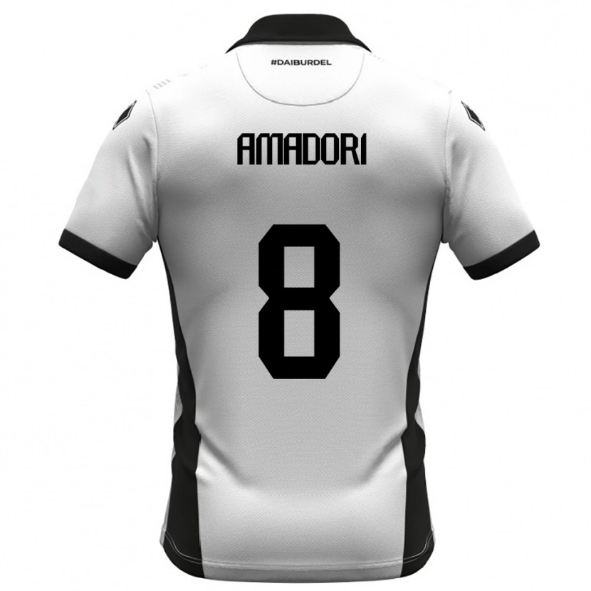 Danxen Dětské Emilio Amadori #8 Bíločerno-Oranžová Domů Hráčské Dresy 2025/26 Dres