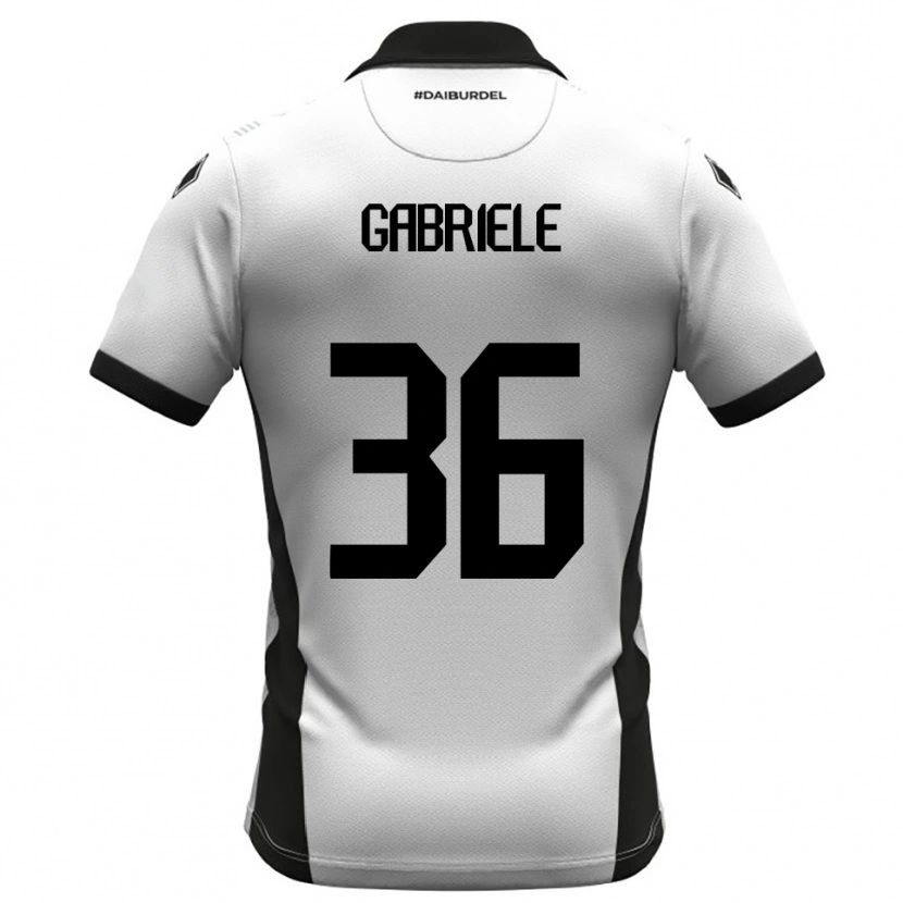 Danxen Dětské Tommaso Gabriele #36 Bíločerno-Oranžová Domů Hráčské Dresy 2025/26 Dres