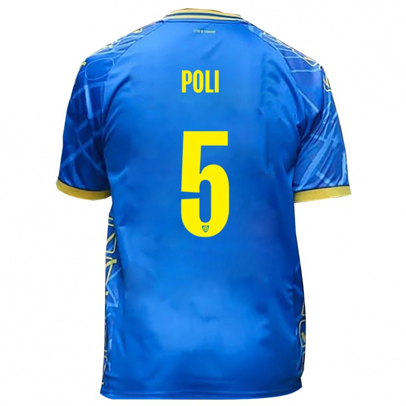 Danxen Dětské Lorenzo Poli #5 Nebeská Modrá Žlutá Domů Hráčské Dresy 2025/26 Dres