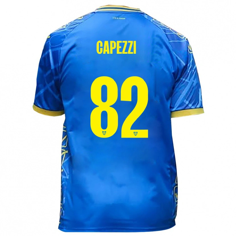 Danxen Dětské Leonardo Capezzi #82 Nebeská Modrá Žlutá Domů Hráčské Dresy 2025/26 Dres