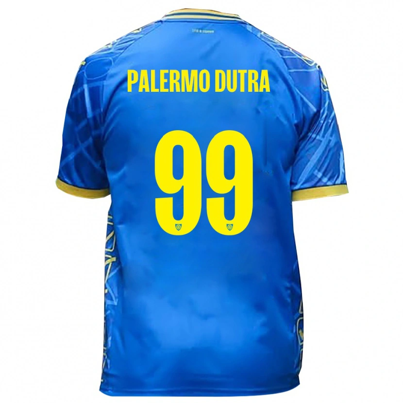 Danxen Dětské Ryduan Palermo Dutra #99 Nebeská Modrá Žlutá Domů Hráčské Dresy 2025/26 Dres