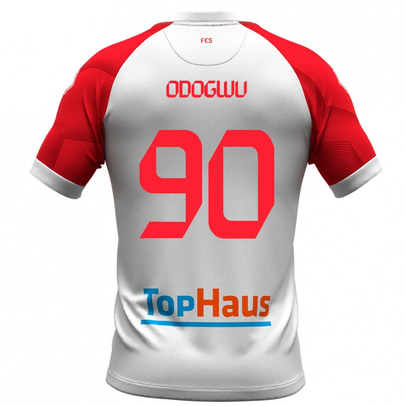 Danxen Dětské Raphael Odogwu #90 Bílá Červená Domů Hráčské Dresy 2025/26 Dres