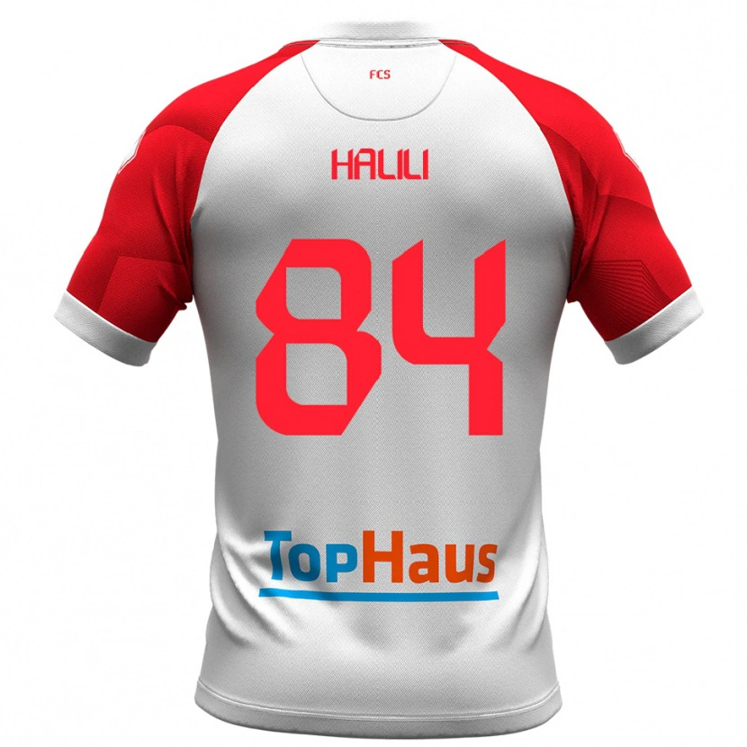 Danxen Dětské Renato Halili #84 Bílá Červená Domů Hráčské Dresy 2025/26 Dres
