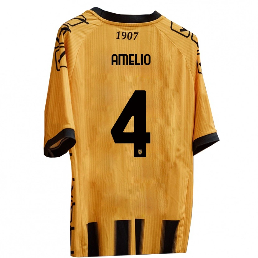 Danxen Dětské Ciro Amelio #4 Žlutá Černá Domů Hráčské Dresy 2025/26 Dres