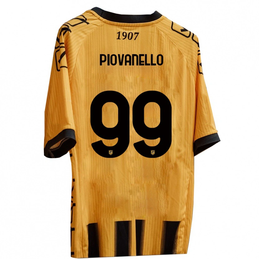 Danxen Dětské Enrico Piovanello #99 Žlutá Černá Domů Hráčské Dresy 2025/26 Dres