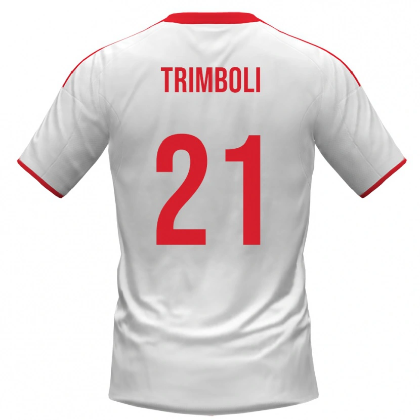Danxen Dětské Simone Trimboli #21 Bíločervená Domů Hráčské Dresy 2025/26 Dres