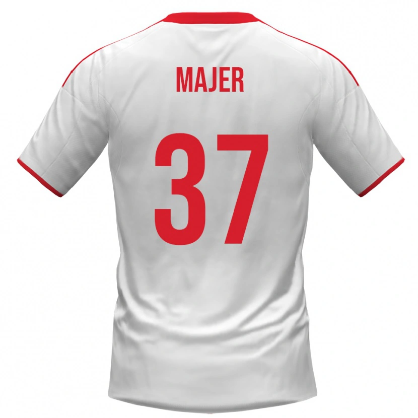 Danxen Dětské Zan Majer #37 Bíločervená Domů Hráčské Dresy 2025/26 Dres