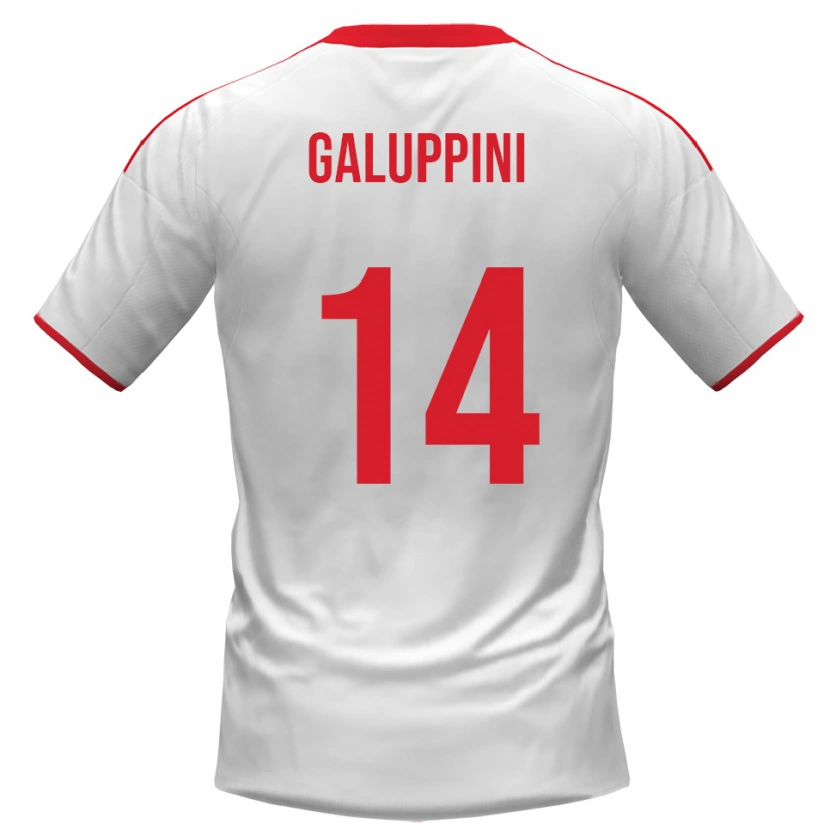 Danxen Dětské Francesco Galuppini #14 Bíločervená Domů Hráčské Dresy 2025/26 Dres