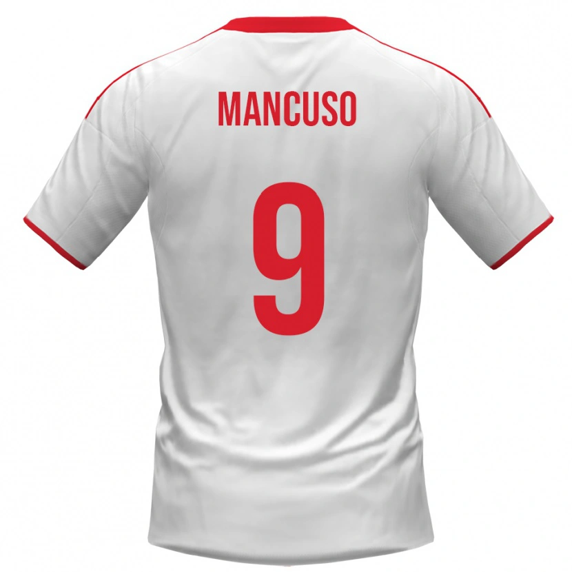 Danxen Dětské Leonardo Mancuso #9 Bíločervená Domů Hráčské Dresy 2025/26 Dres