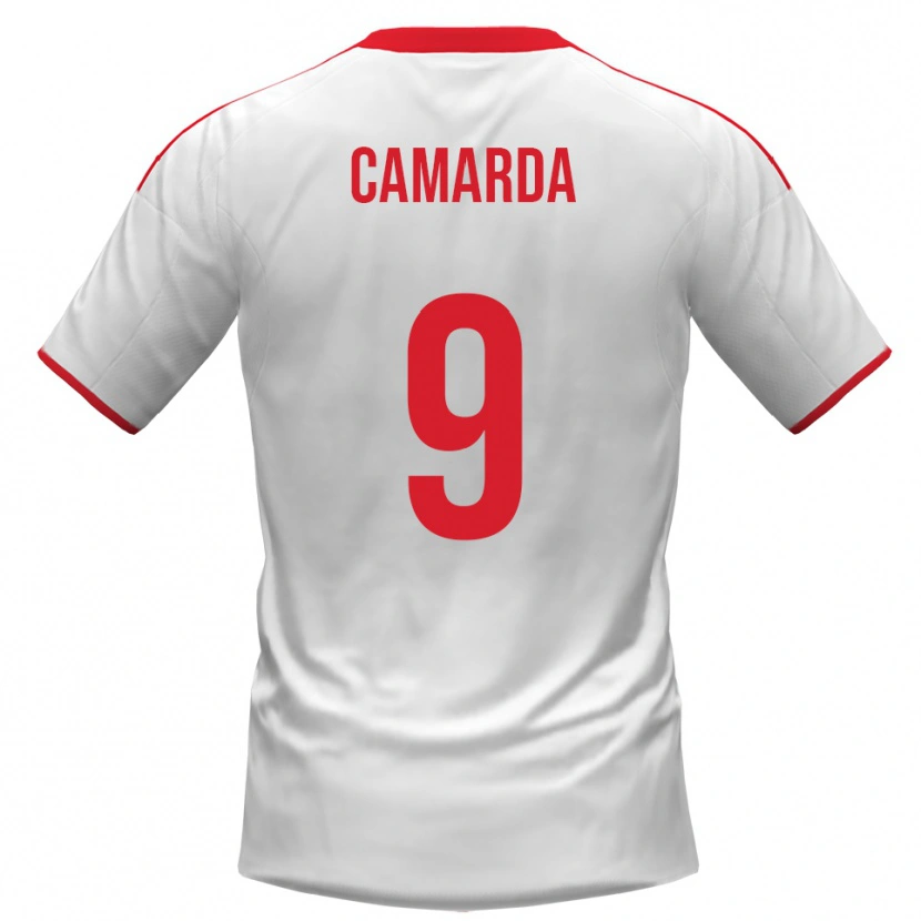 Danxen Dětské Nicolò Camarda #9 Bíločervená Domů Hráčské Dresy 2025/26 Dres