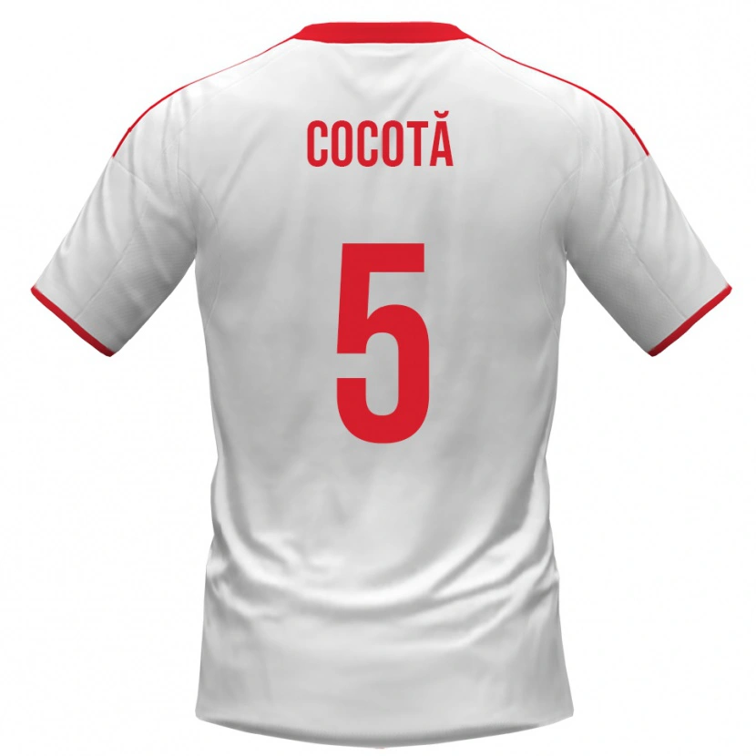 Danxen Dětské Dorian Cocotă #5 Bíločervená Domů Hráčské Dresy 2025/26 Dres