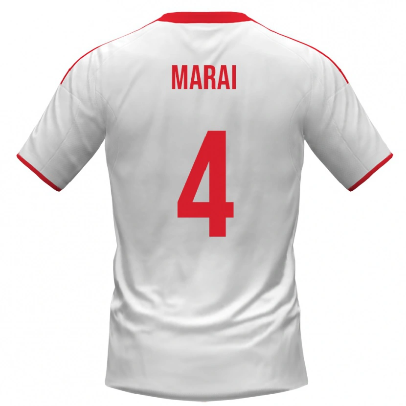Danxen Dětské Cristian Marai #4 Bíločervená Domů Hráčské Dresy 2025/26 Dres