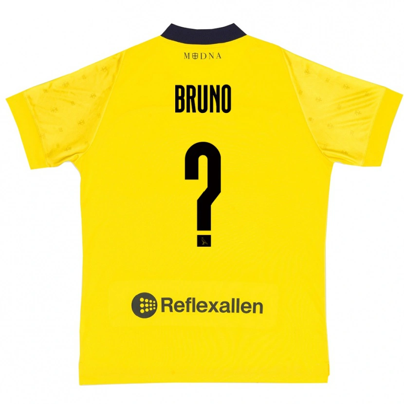 Danxen Dětské Giovanni Bruno #0 Žlutá Tmavě Modrá Domů Hráčské Dresy 2025/26 Dres