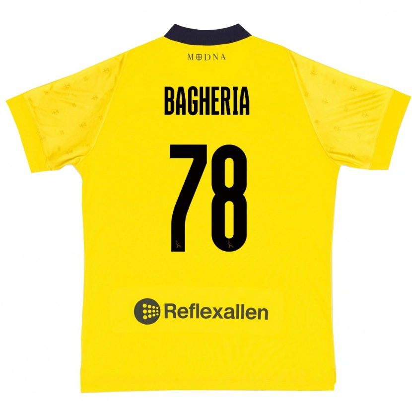 Danxen Dětské Fabrizio Bagheria #78 Žlutá Tmavě Modrá Domů Hráčské Dresy 2025/26 Dres