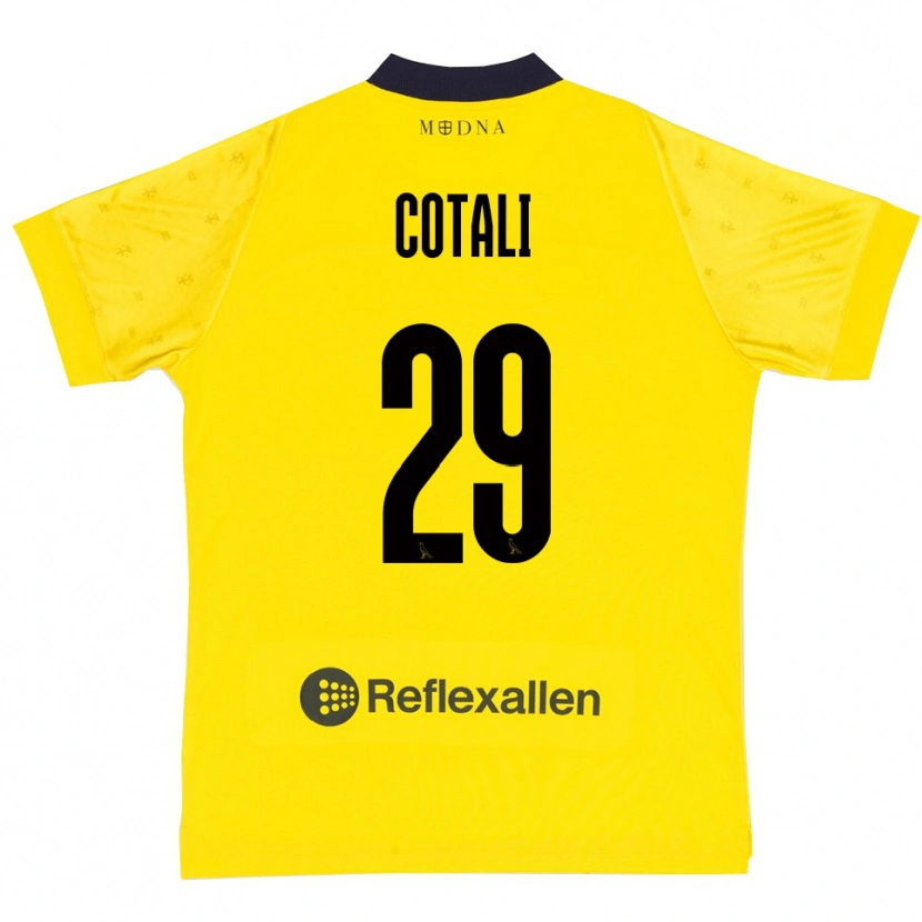 Danxen Dětské Matteo Cotali #29 Žlutá Tmavě Modrá Domů Hráčské Dresy 2025/26 Dres