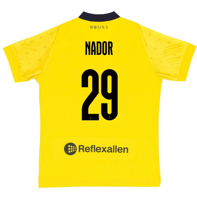 Danxen Dětské Steven Nador #29 Žlutá Tmavě Modrá Domů Hráčské Dresy 2025/26 Dres