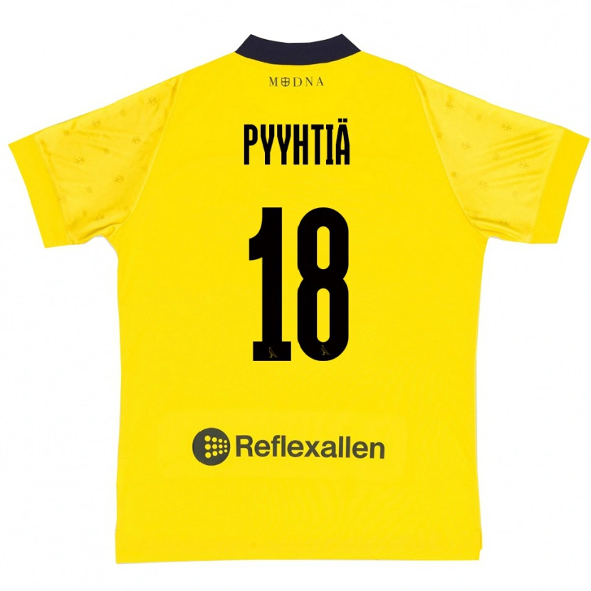 Danxen Dětské Niklas Pyyhtiä #18 Žlutá Tmavě Modrá Domů Hráčské Dresy 2025/26 Dres