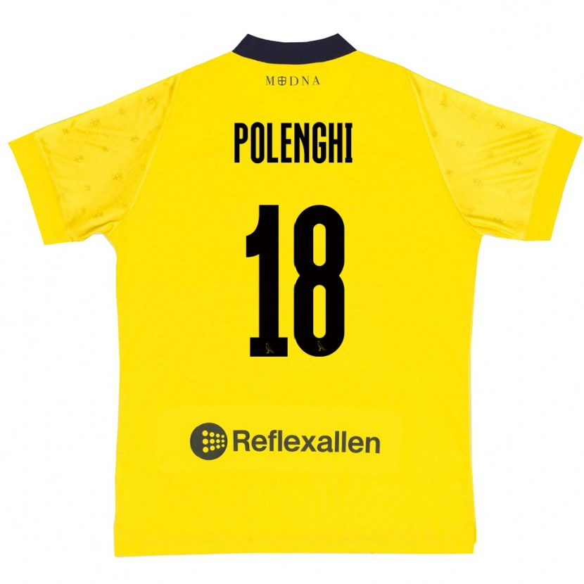 Danxen Dětské Damiano Polenghi #18 Žlutá Tmavě Modrá Domů Hráčské Dresy 2025/26 Dres