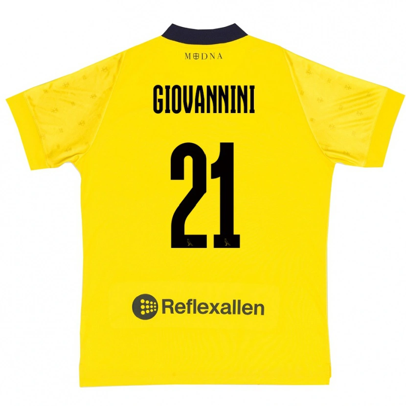 Danxen Dětské Romeo Giovannini #21 Žlutá Tmavě Modrá Domů Hráčské Dresy 2025/26 Dres
