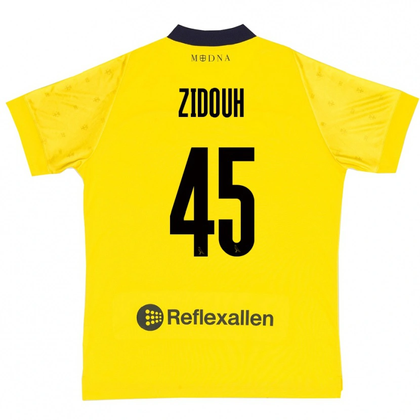 Danxen Dětské Taha Zidouh #45 Žlutá Tmavě Modrá Domů Hráčské Dresy 2025/26 Dres