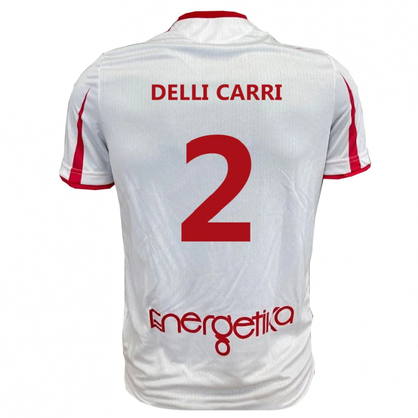 Danxen Dětské Filippo Delli Carri #2 Bíločervená Domů Hráčské Dresy 2025/26 Dres