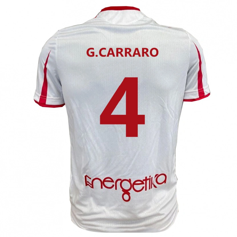 Danxen Dětské Giulio Carraro #4 Bíločervená Domů Hráčské Dresy 2025/26 Dres