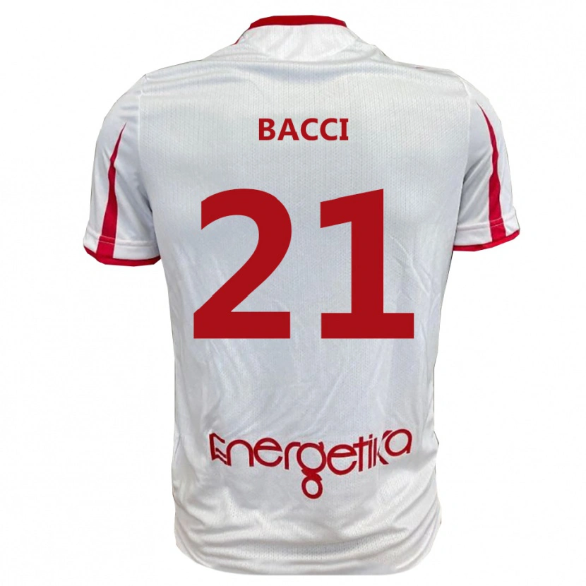 Danxen Dětské Jacopo Bacci #21 Bíločervená Domů Hráčské Dresy 2025/26 Dres