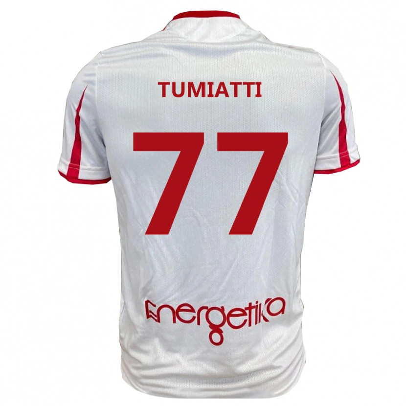 Danxen Dětské Francesco Tumiatti #77 Bíločervená Domů Hráčské Dresy 2025/26 Dres