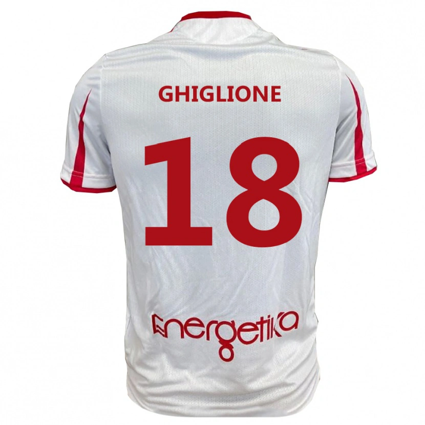Danxen Dětské Paolo Ghiglione #18 Bíločervená Domů Hráčské Dresy 2025/26 Dres