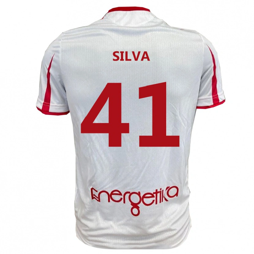 Danxen Dětské Jonathan Silva #41 Bíločervená Domů Hráčské Dresy 2025/26 Dres