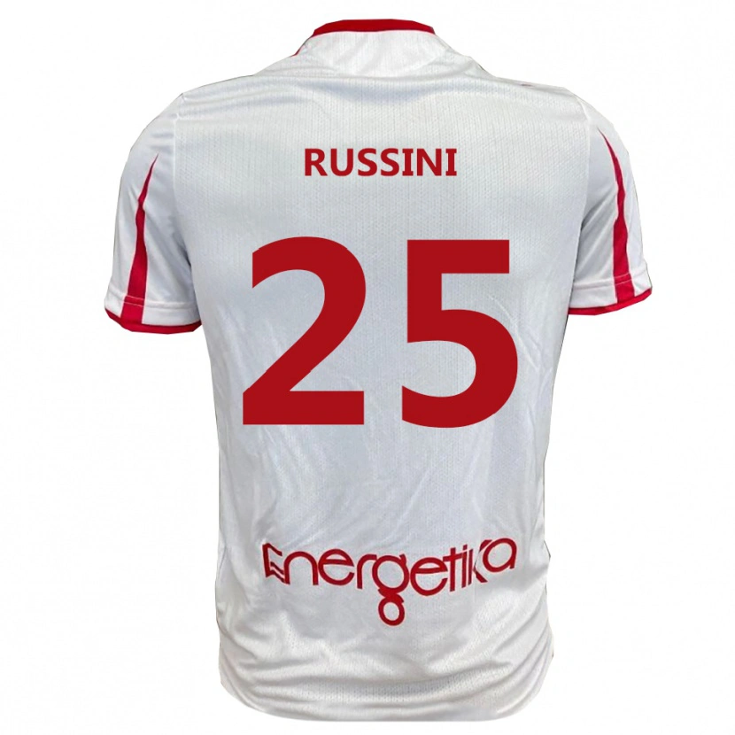 Danxen Dětské Simone Russini #25 Bíločervená Domů Hráčské Dresy 2025/26 Dres