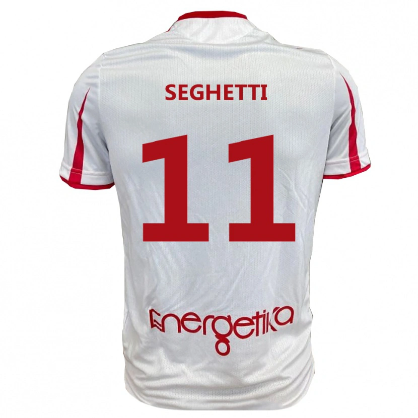 Danxen Dětské Alessandro Seghetti #11 Bíločervená Domů Hráčské Dresy 2025/26 Dres