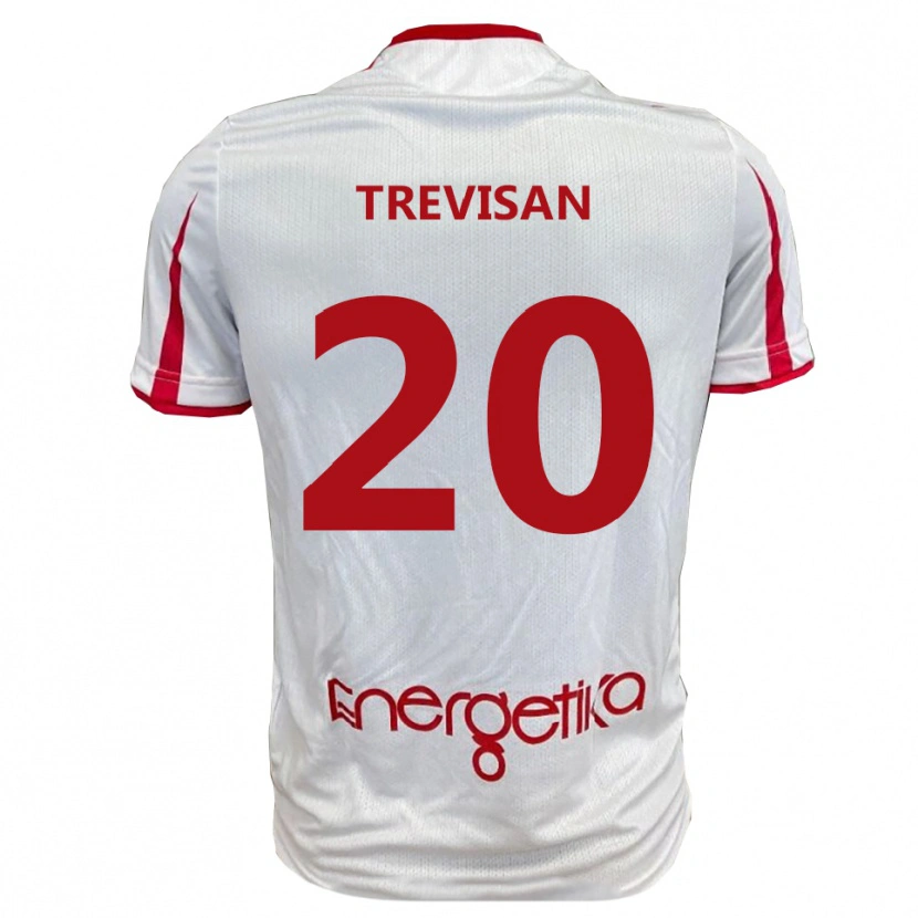 Danxen Dětské Francesco Trevisan #20 Bíločervená Domů Hráčské Dresy 2025/26 Dres