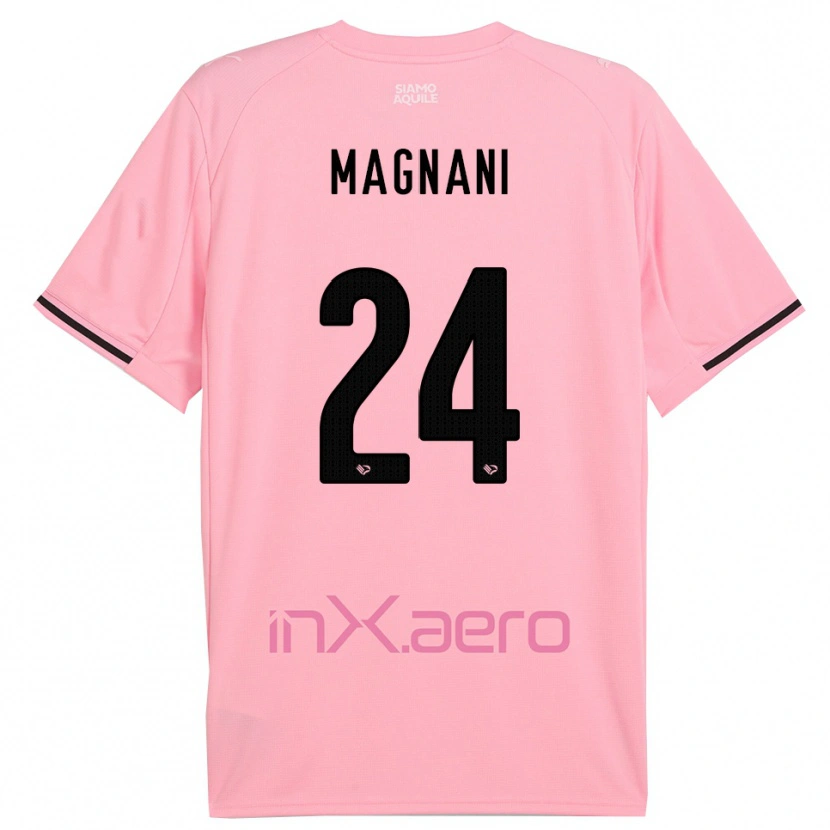 Danxen Dětské Giangiacomo Magnani #24 Růžová Černá Domů Hráčské Dresy 2025/26 Dres