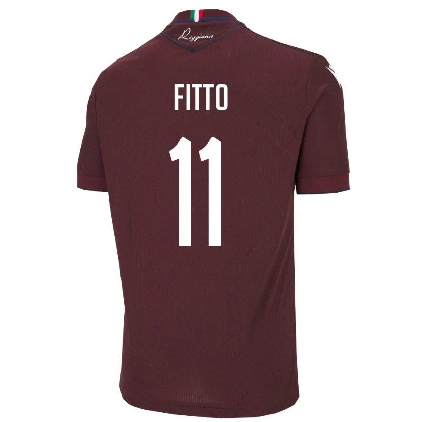 Danxen Dětské Gabriele Fitto #11 Vínová Bílá Domů Hráčské Dresy 2025/26 Dres